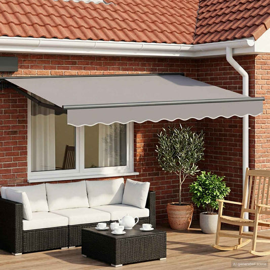 Telaio di tenda manuale Regolabile Antracite 3,5 x 2 m Acciaio | homemem39