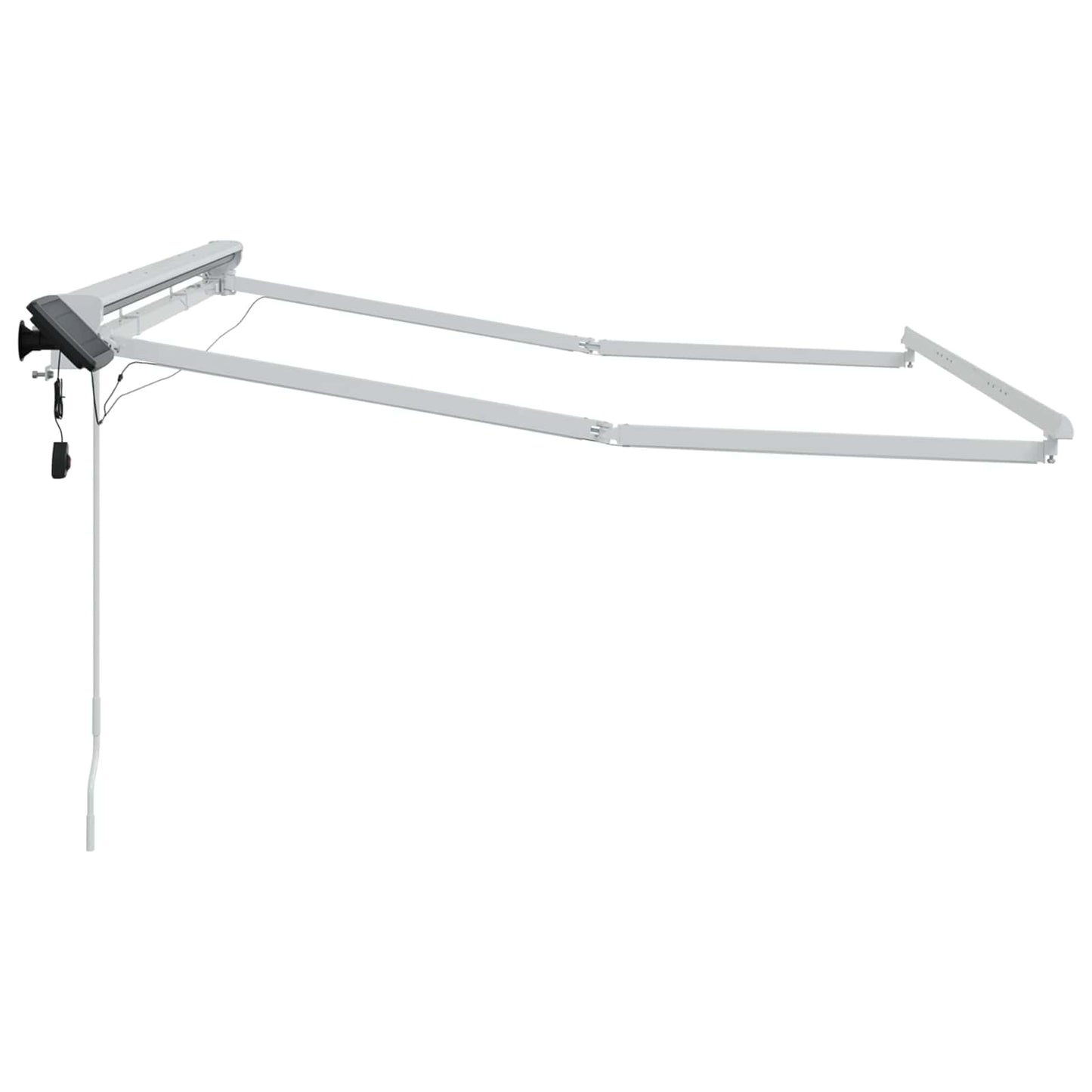 Cornice per Tenda Manuale con LED Bianco 3 x 2 m Alluminio | homemem39