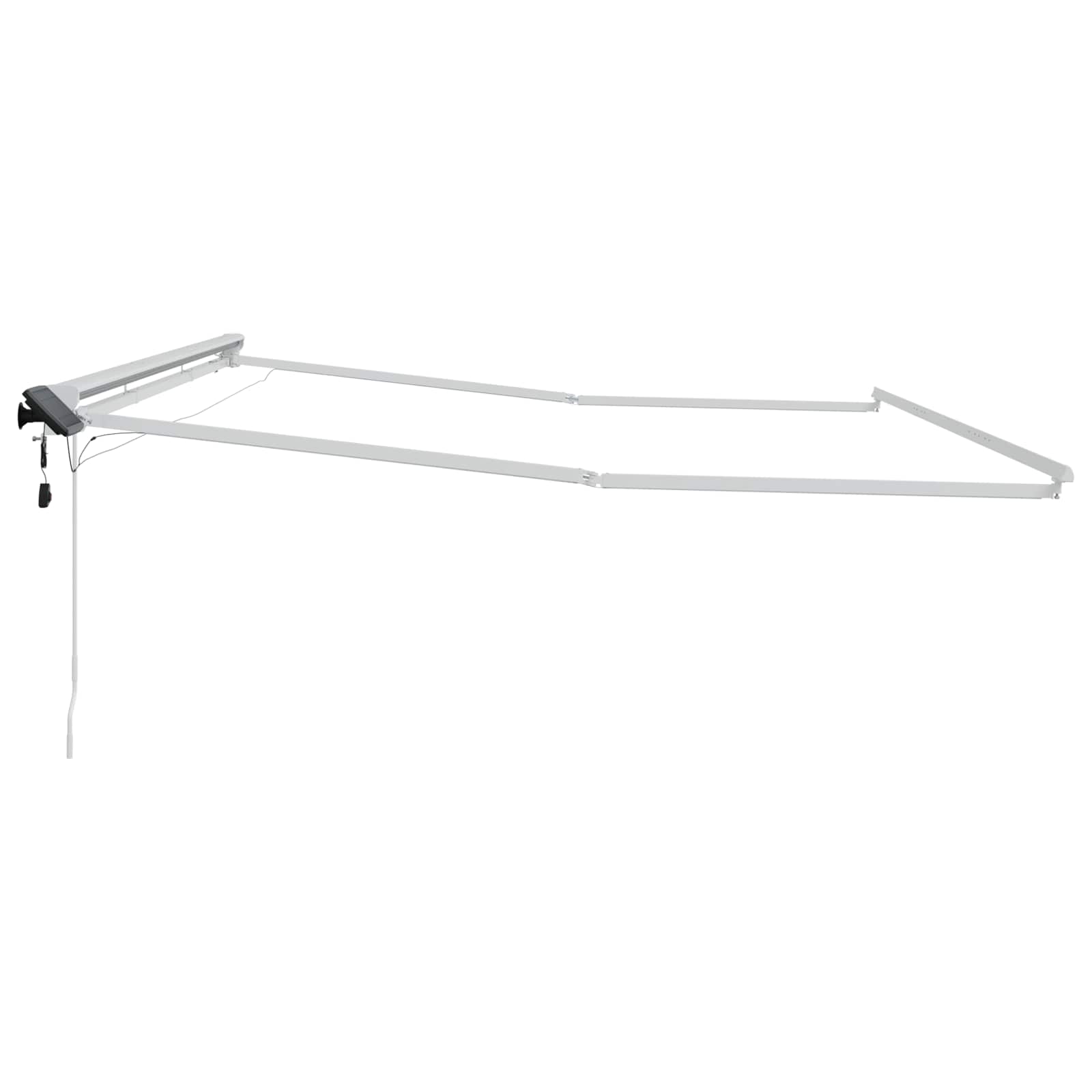 Cornice per Tenda Manuale con LED Bianco 4 x 2 m Alluminio | homemem39