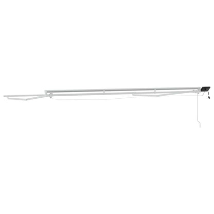Cornice per Tenda Manuale con LED Bianco 4,5 × 3,5 m Alluminio | homemem39