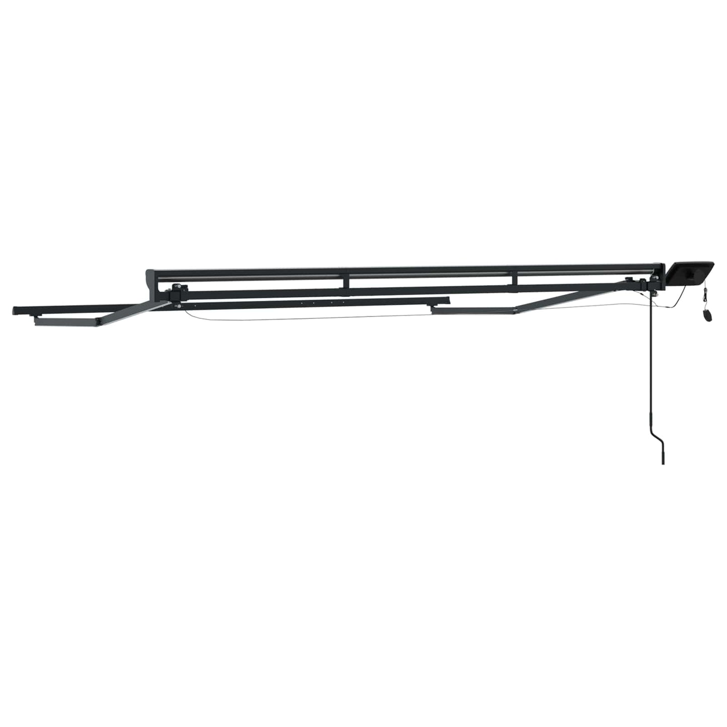 Cornice per Tenda Manuale con LED Antracite 2,5 x 2 m Alluminio | homemem39