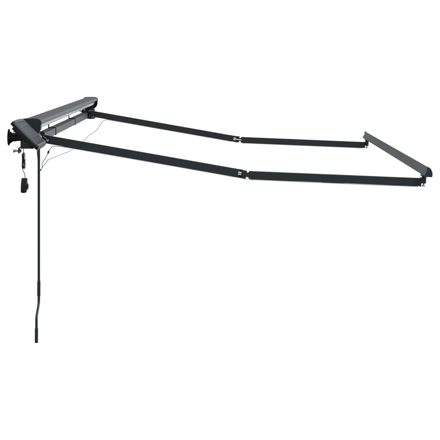 Cornice per Tenda Manuale con LED Antracite 3,5 x 2 m Alluminio | homemem39