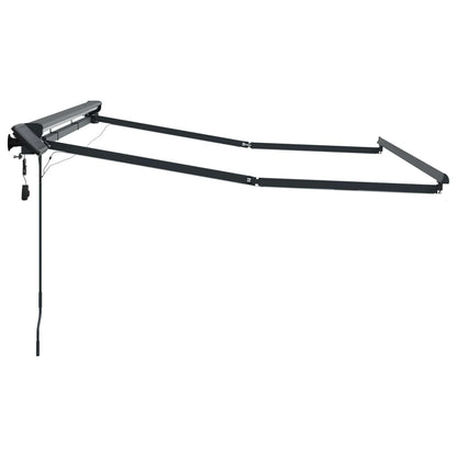 Cornice per Tenda Manuale con LED Antracite 3,5 x 2 m Alluminio | homemem39