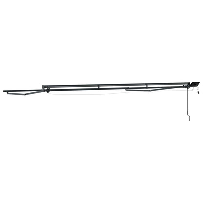 Cornice per Tenda Manuale con LED Antracite 4 x 2 m Alluminio | homemem39