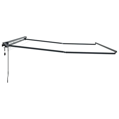 Cornice per Tenda Manuale con LED Antracite 4 x 2 m Alluminio | homemem39