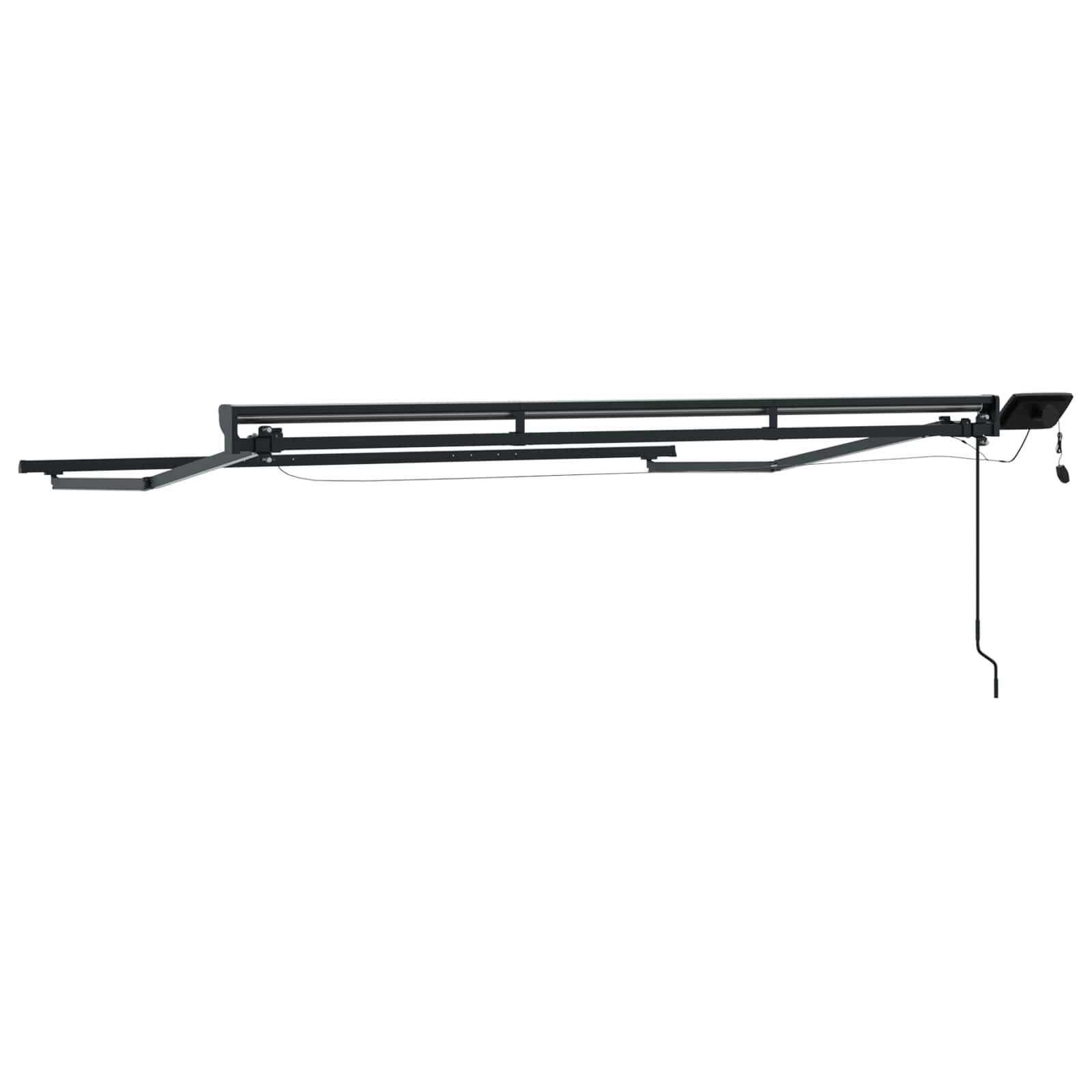 Cornice per Tenda Manuale con LED Antracite 3 x 2,5 m Alluminio | homemem39