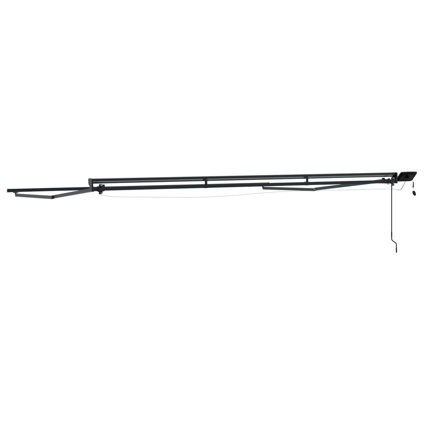 Cornice per Tenda Manuale con LED Antracite 4 × 3 m Alluminio | homemem39