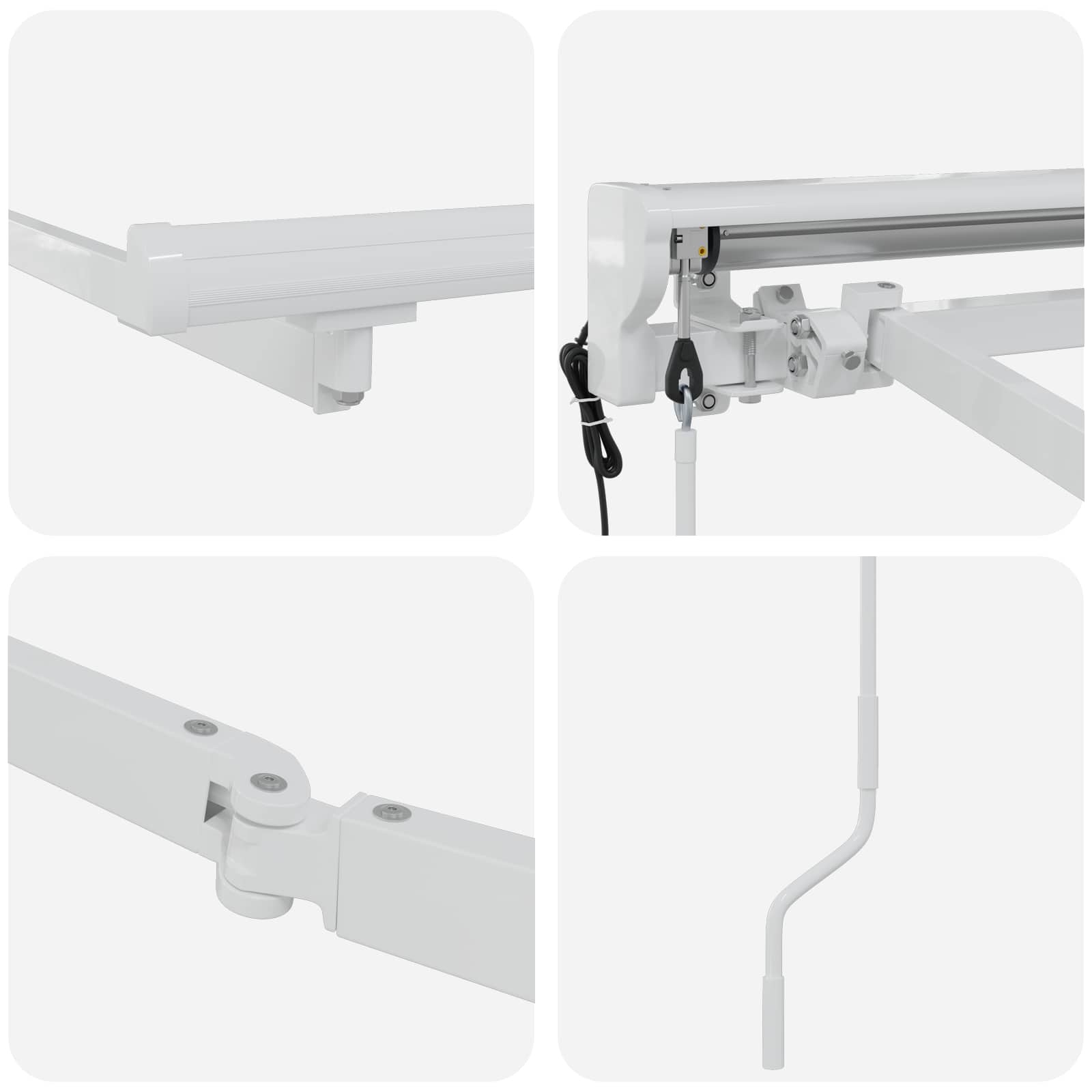 Struttura della tenda elettrica retrattile Bianco 3 x 2,5 m | homemem39