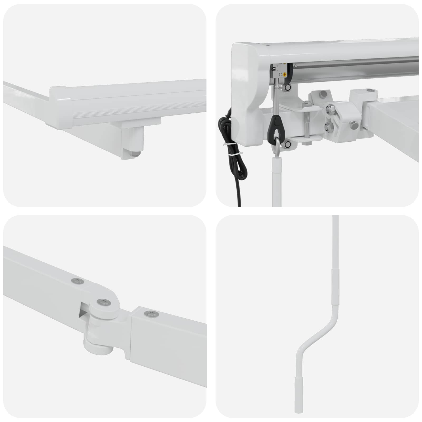 Struttura della tenda elettrica retrattile Bianco 4,5 × 3 m | homemem39