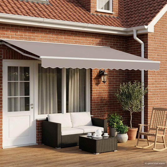 Struttura della tenda elettrica retrattile Bianco 4,5 × 3 m | homemem39