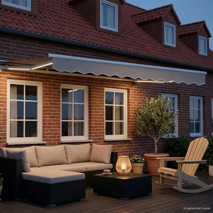 Telaio tenda elettrica con LED Bianco 2,5 x 2 m Alluminio | homemem39