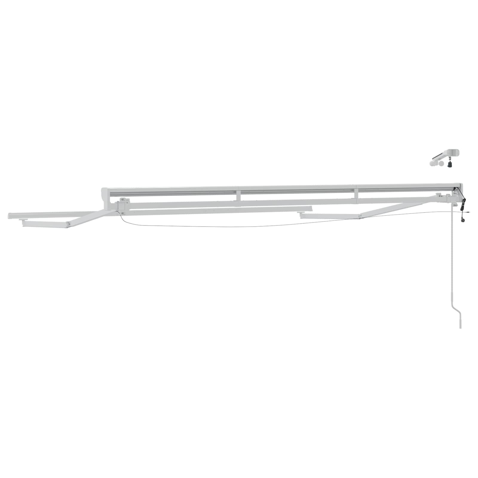 Telaio tenda elettrica con LED Bianco 2,5 x 2 m Alluminio | homemem39