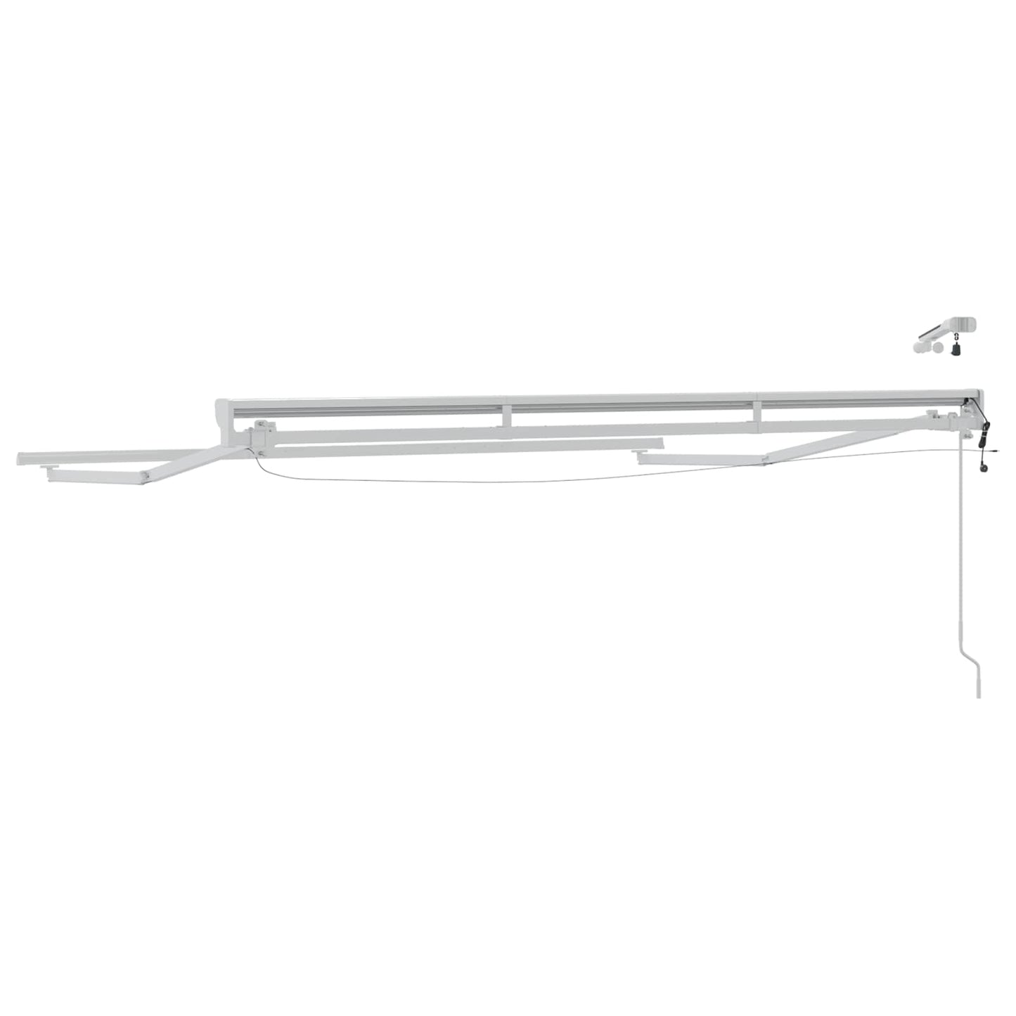 Telaio tenda elettrica con LED Bianco 3,5 x 2 m Alluminio
