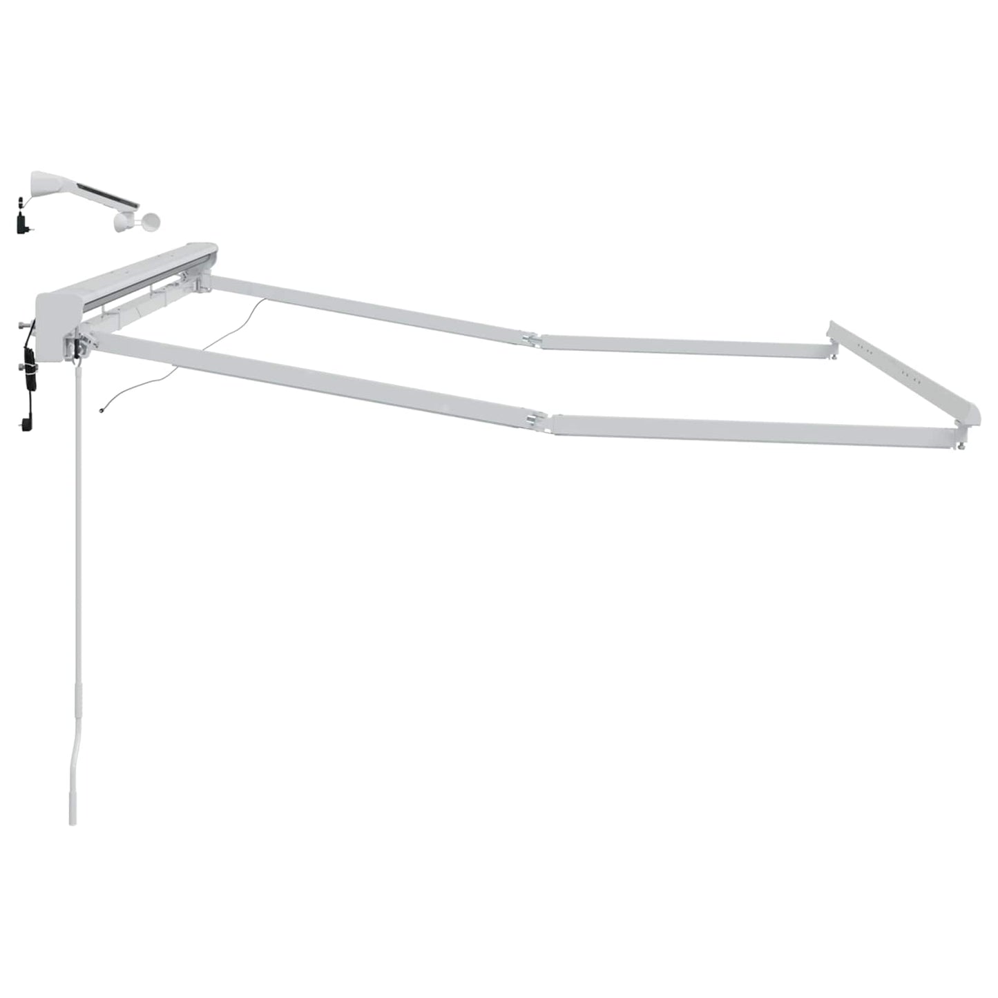 Telaio tenda elettrica con LED Bianco 3,5 x 2 m Alluminio | homemem39