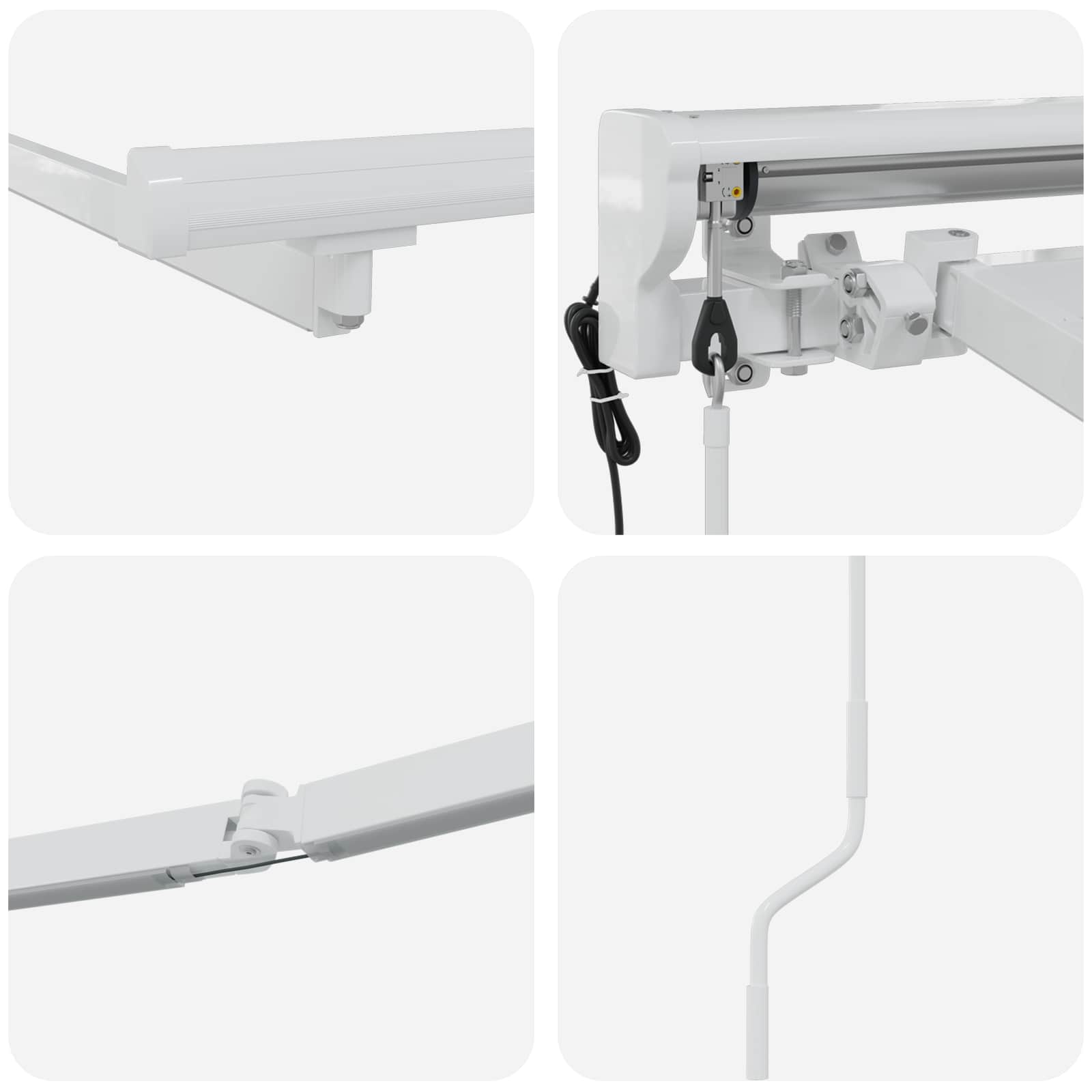 Telaio tenda elettrica con LED Bianco 3,5 x 2,5 m Alluminio | homemem39