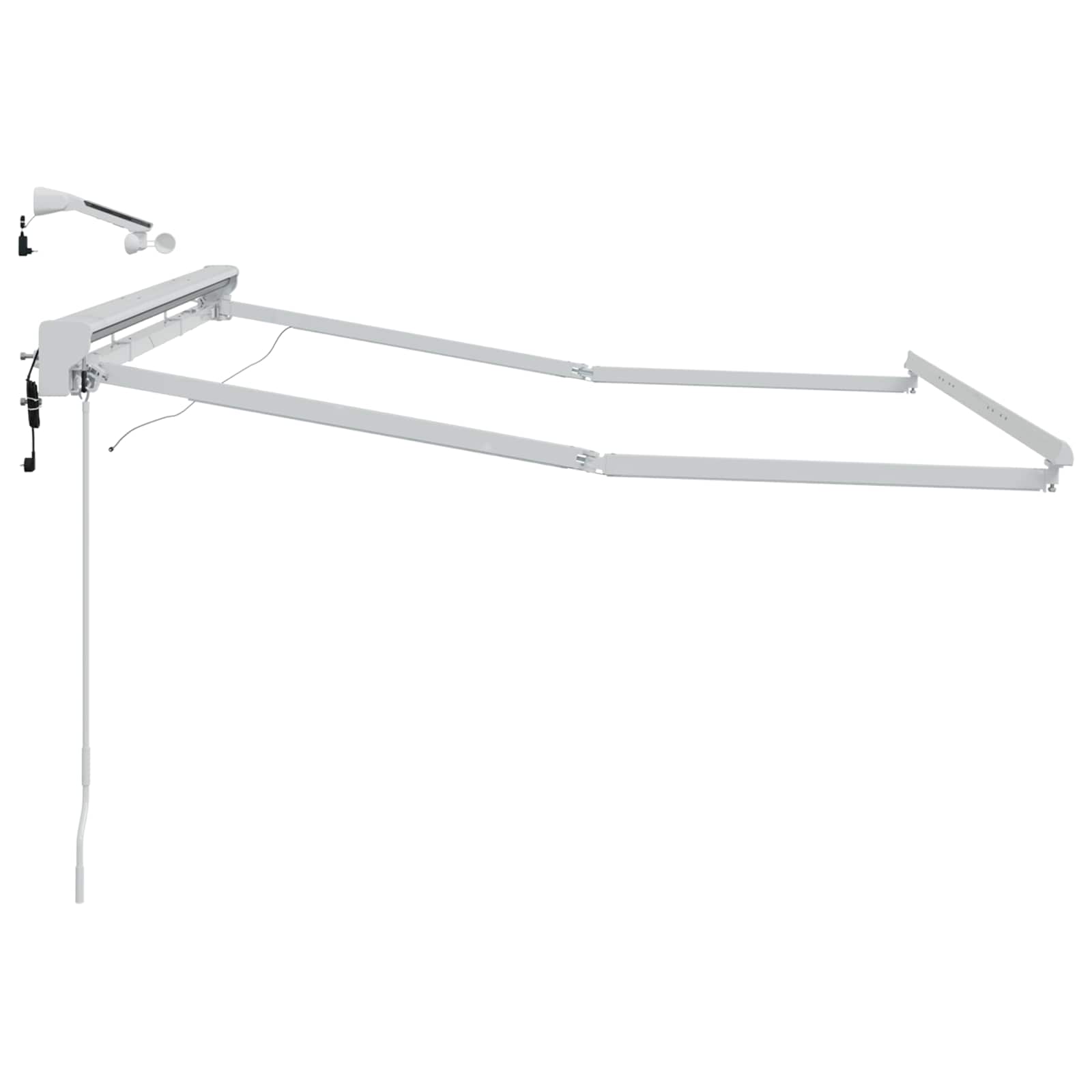 Telaio tenda elettrica con LED Bianco 3,5 x 2,5 m Alluminio | homemem39
