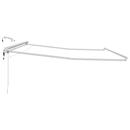 Telaio tenda elettrica con LED Bianco 4 × 3,5 m Alluminio | homemem39