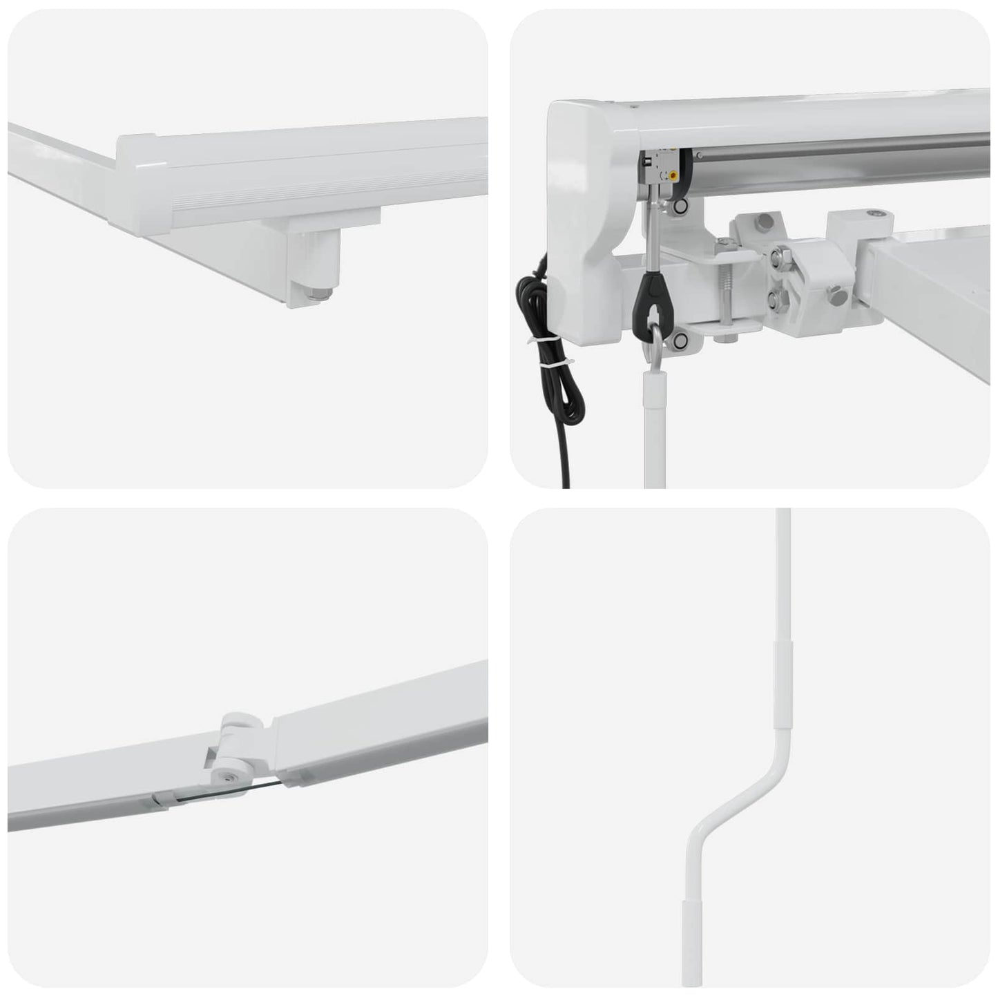 Telaio tenda elettrica con LED Bianco 5 x 3 m Alluminio | homemem39