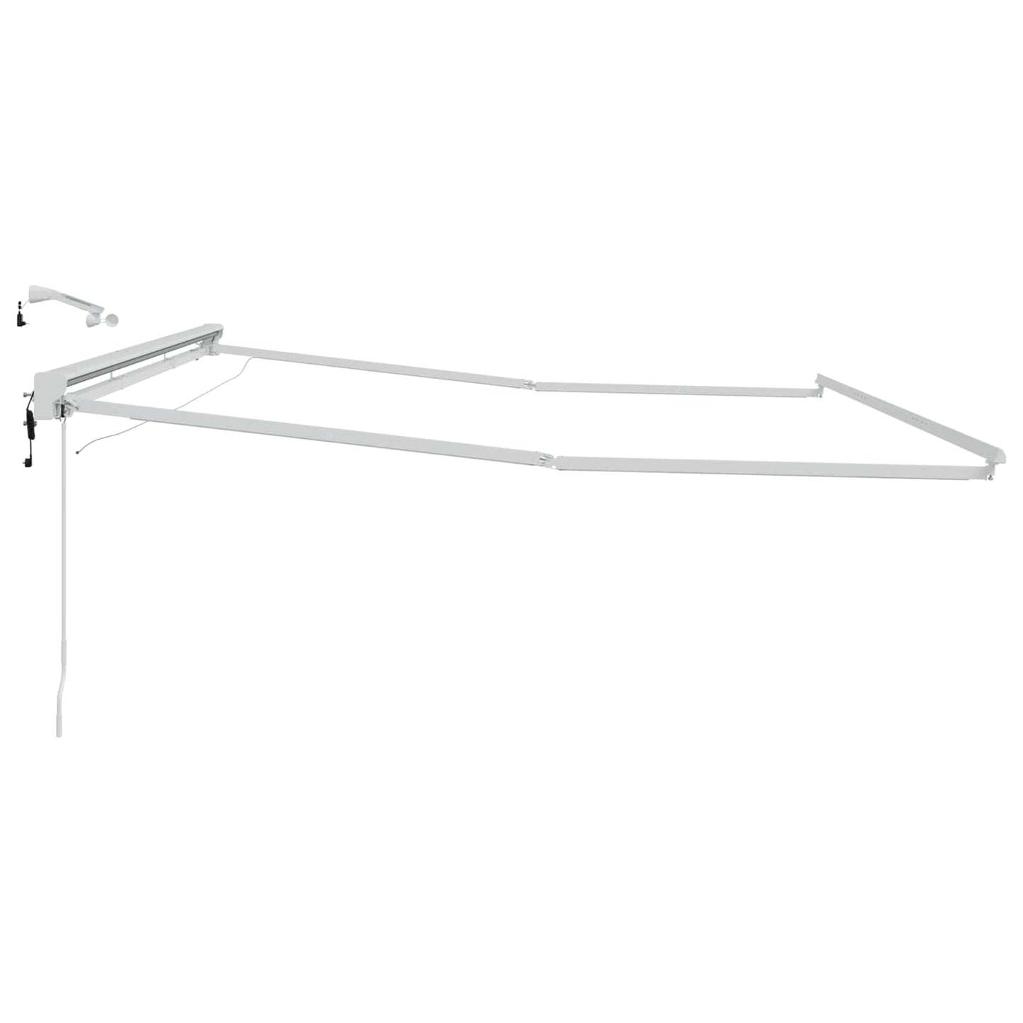 Telaio tenda elettrica con LED Bianco 5 × 3,5 m Alluminio | homemem39