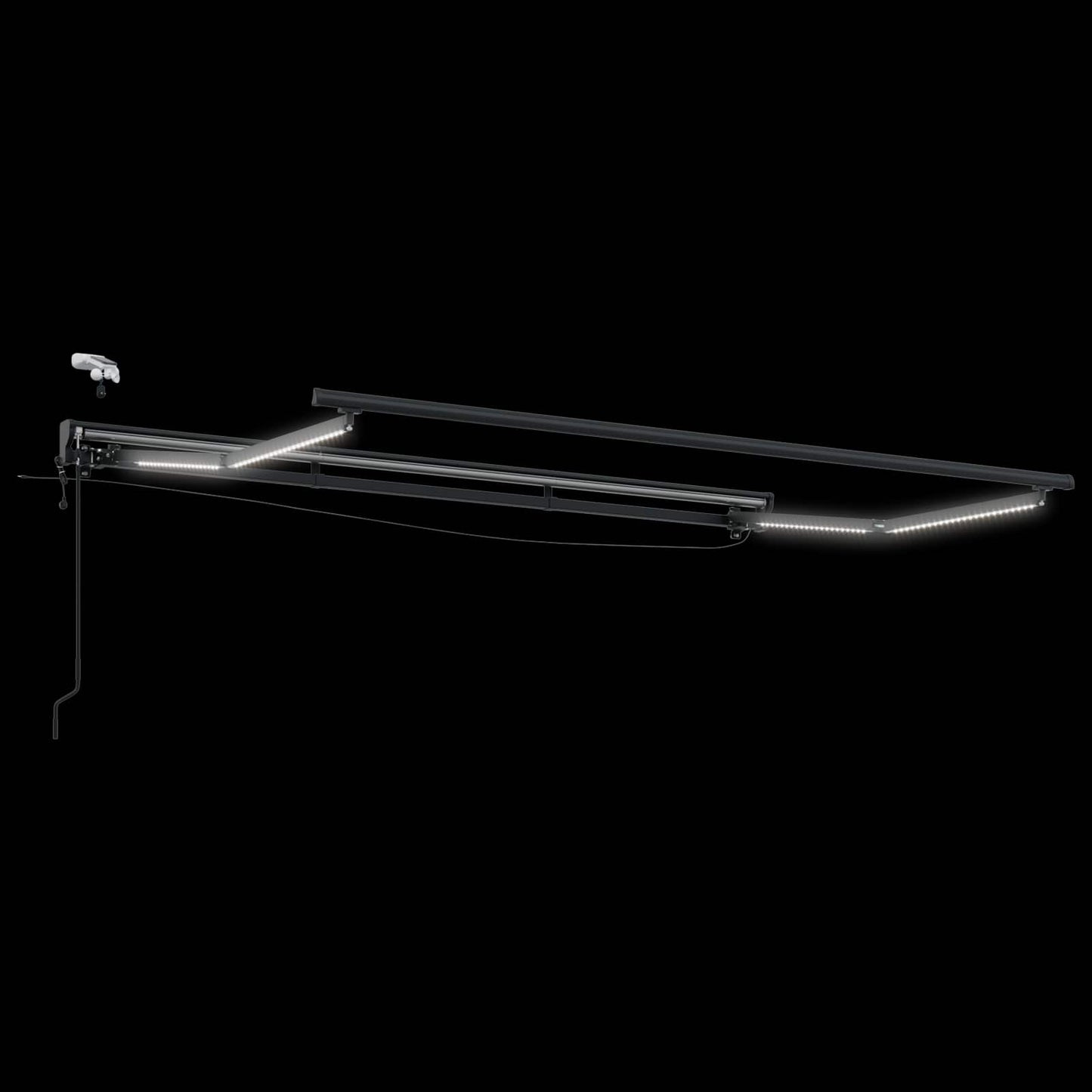 Telaio tenda elettrica con LED Antracite 2,5 x 2 m Alluminio | homemem39