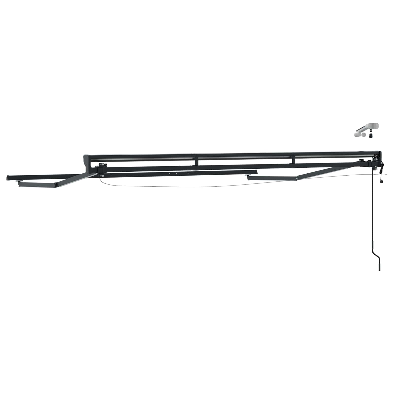 Telaio tenda elettrica con LED Antracite 2,5 x 2 m Alluminio | homemem39