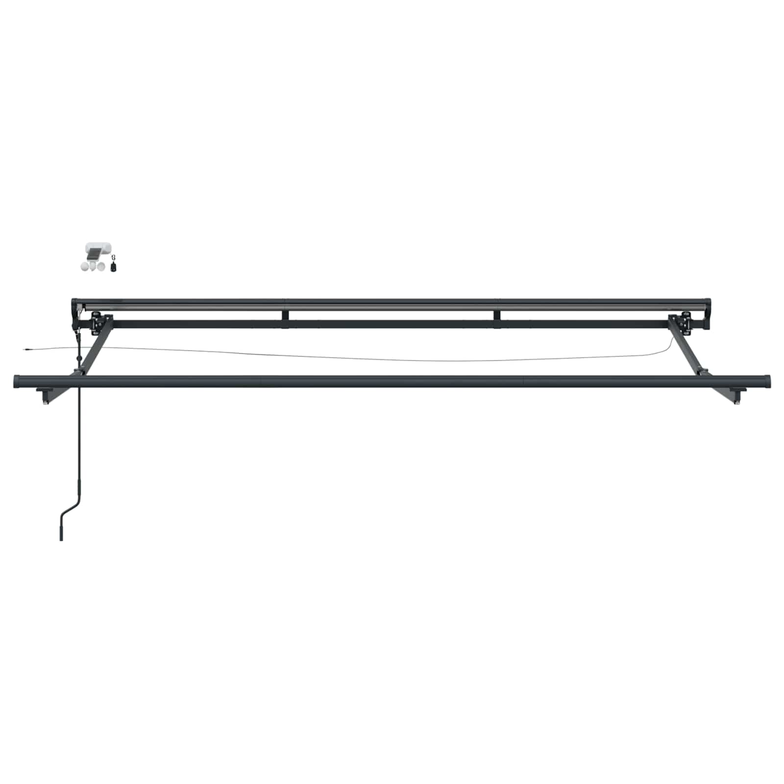 Telaio tenda elettrica con LED Antracite 2,5 x 2 m Alluminio | homemem39