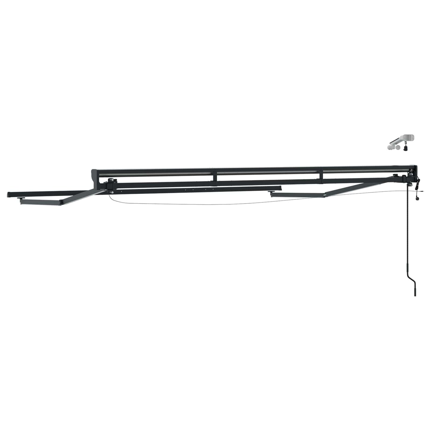 Telaio tenda elettrica con LED Antracite 3 x 2 m Alluminio | homemem39
