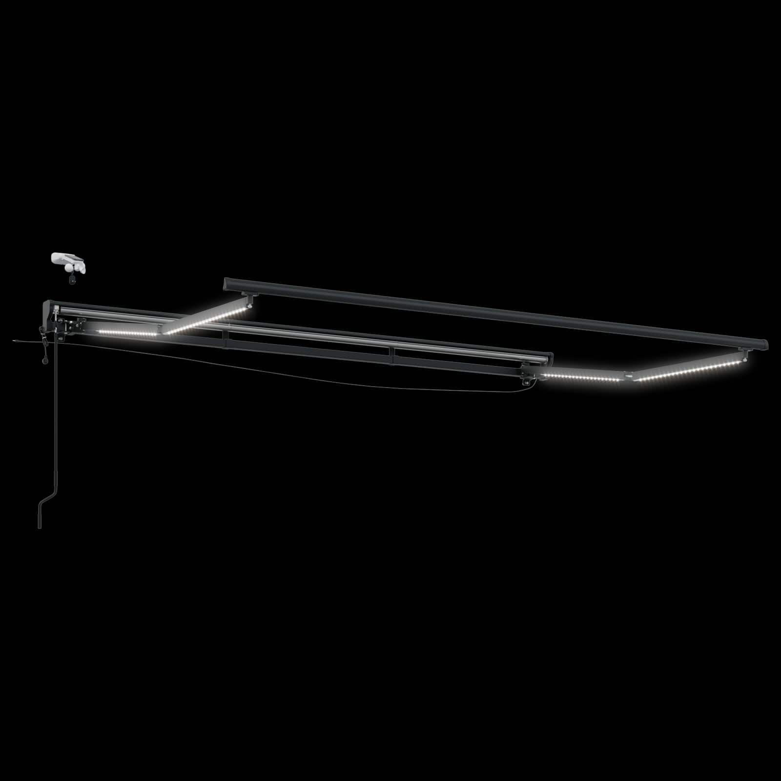Telaio tenda elettrica con LED Antracite 3 x 2,5 m Alluminio | homemem39