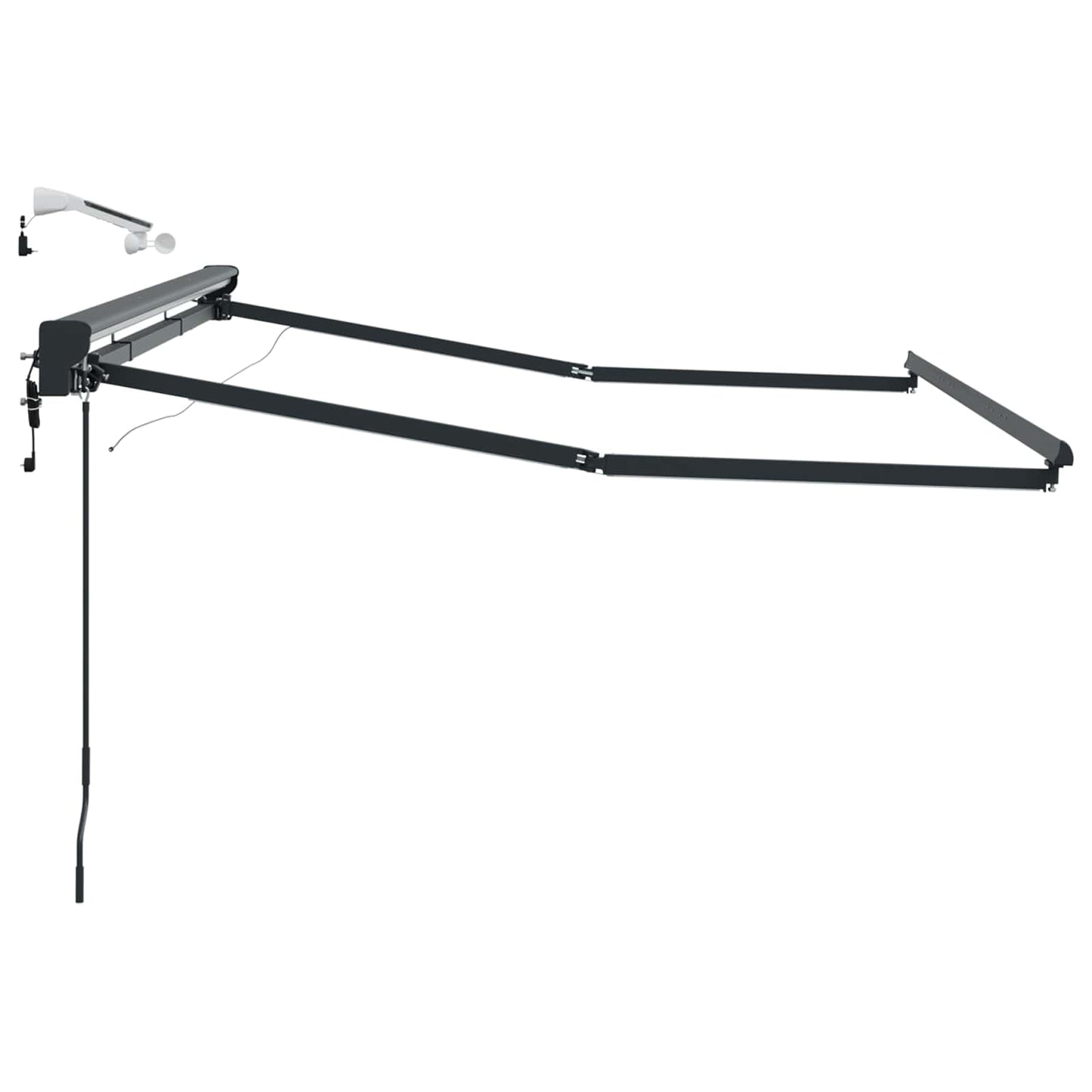 Telaio tenda elettrica con LED Antracite 3 x 2,5 m Alluminio | homemem39