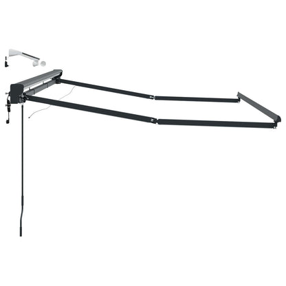 Telaio tenda elettrica con LED Antracite 3 x 2,5 m Alluminio | homemem39
