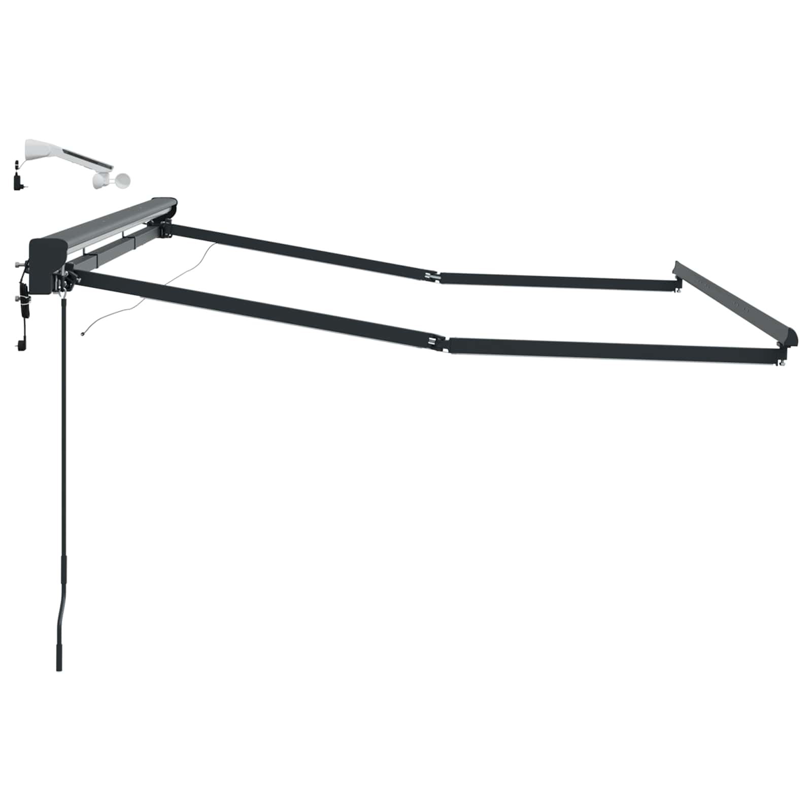 Telaio tenda elettrica con LED Antracite 3,5 x 2,5 m Alluminio | homemem39
