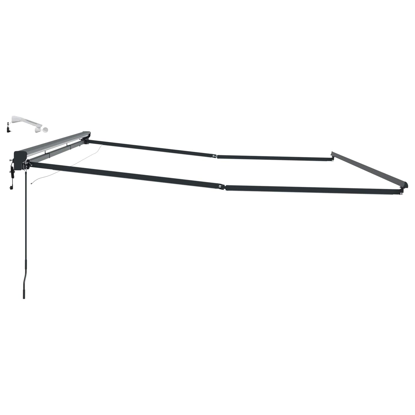 Telaio tenda elettrica con LED Antracite 4,5 × 3,5 m Alluminio | homemem39