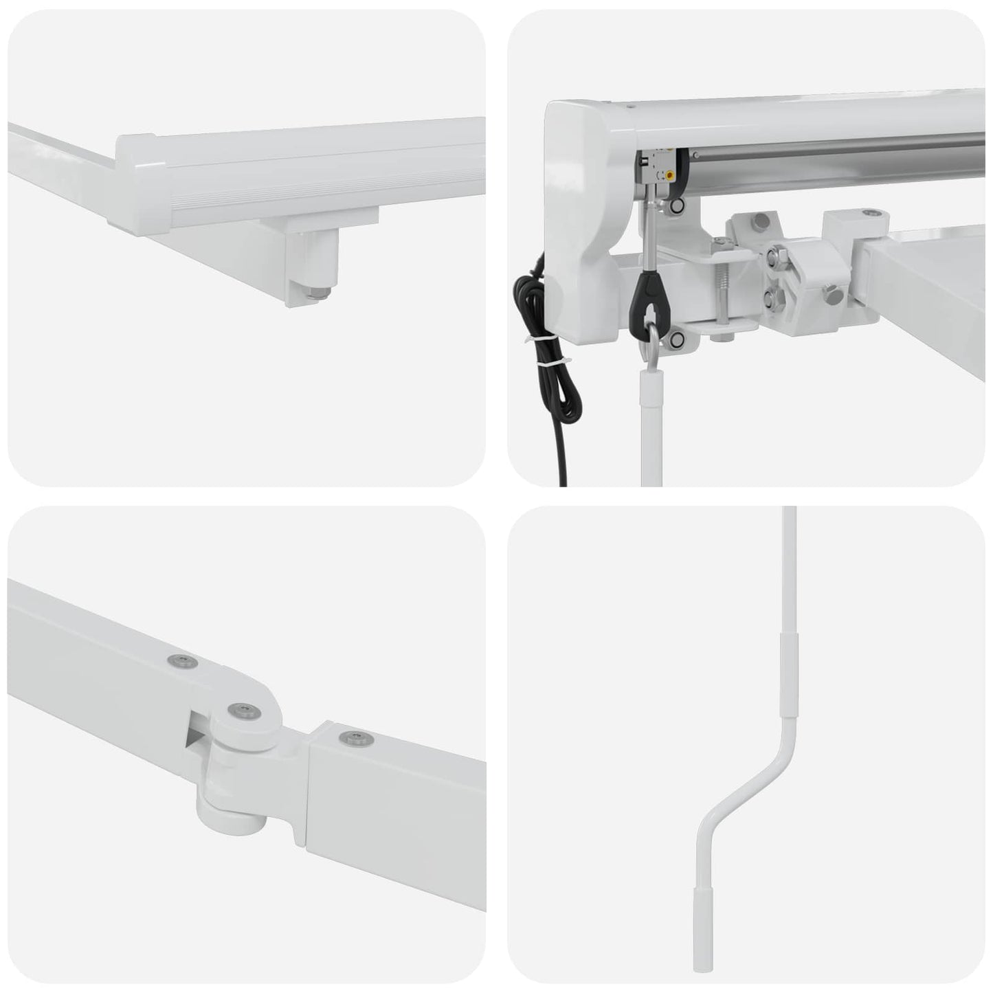 Struttura della tenda elettrica retrattile Bianco 5 × 3,5 m | homemem39