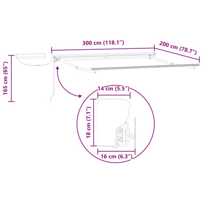 Struttura della tenda elettrica retrattile Antracite 3 x 2 m | homemem39