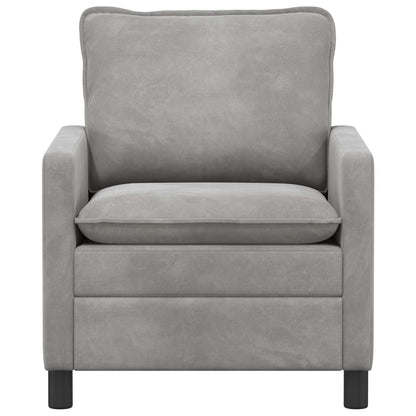 Divano Grigio Chiaro 76 x 81 x 87,5 cm Velluto | homemem39