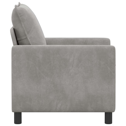 Divano Grigio Chiaro 76 x 81 x 87,5 cm Velluto | homemem39