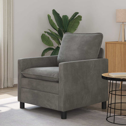 Divano Grigio Scuro 76 x 81 x 87,5 cm Velluto