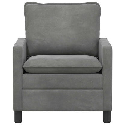 Divano Grigio Scuro 76 x 81 x 87,5 cm Velluto | homemem39