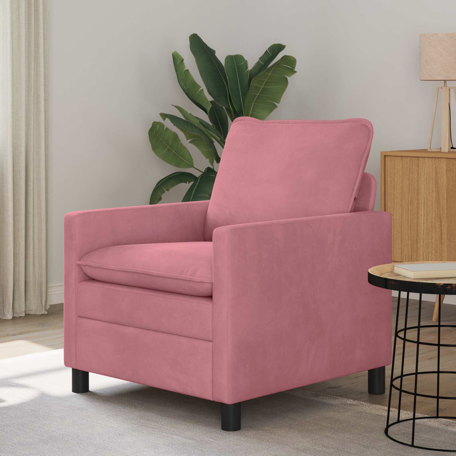 Divano Rosa 76 x 81 x 87,5 cm Velluto | homemem39