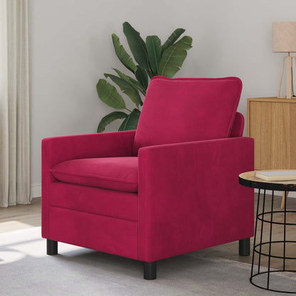 Divano Rosso Vino 76 x 81 x 87,5 cm Velluto | homemem39