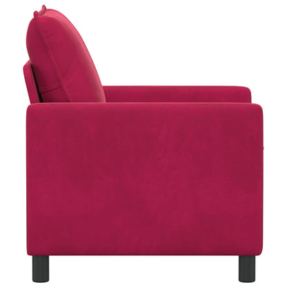 Divano Rosso Vino 76 x 81 x 87,5 cm Velluto | homemem39
