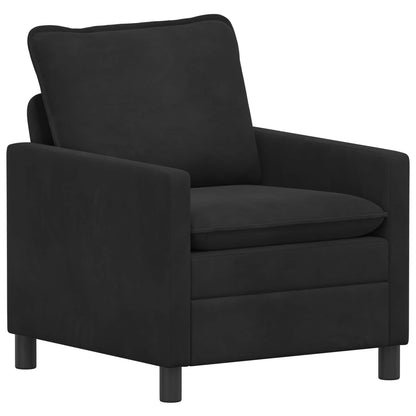Divano Nero 76 x 81 x 87,5 cm Velluto | homemem39