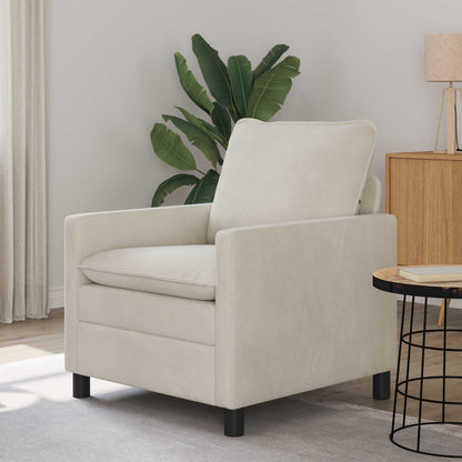 Divano Crema 76 x 81 x 87,5 cm Velluto | homemem39