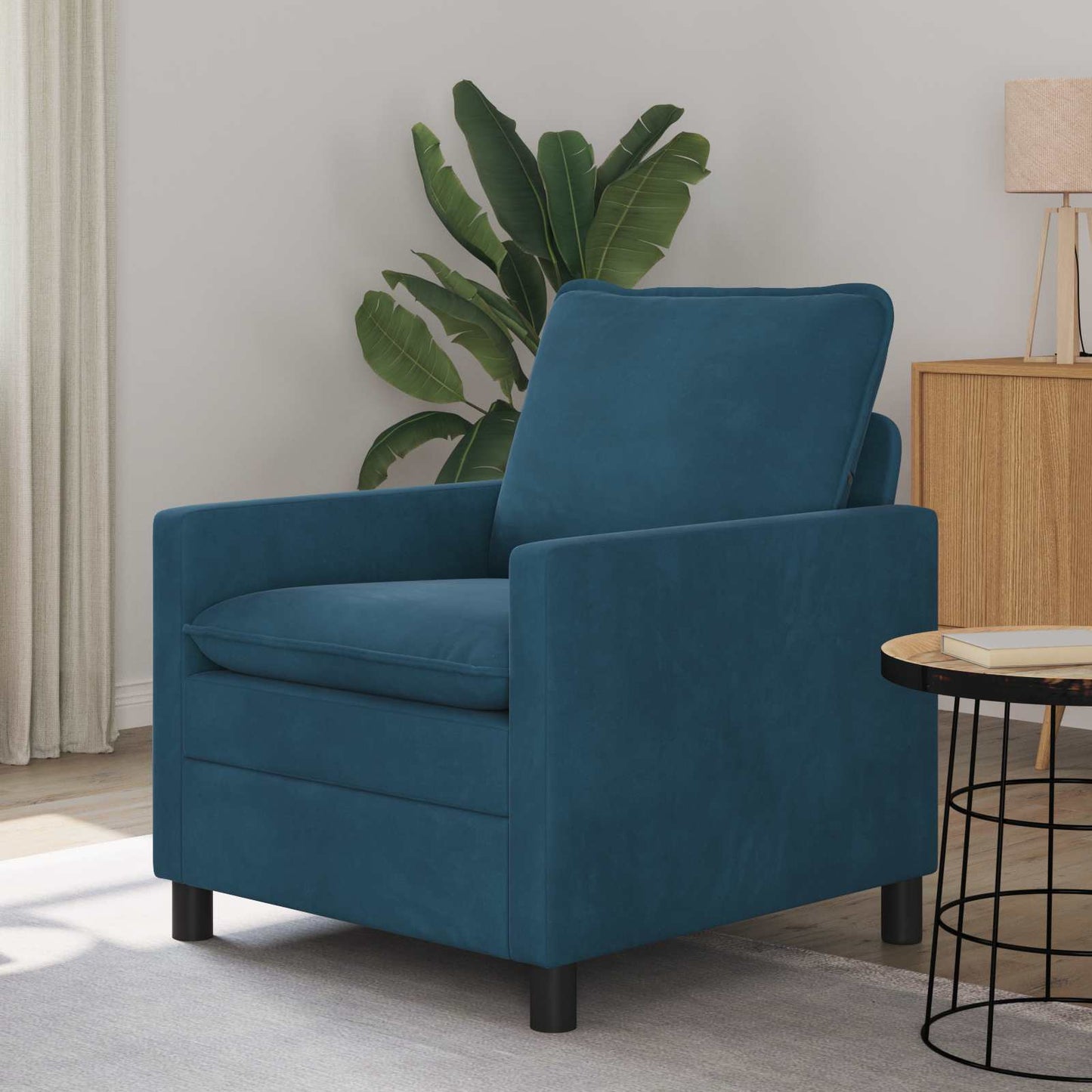 Divano Blu 76 x 81 x 87,5 cm Velluto