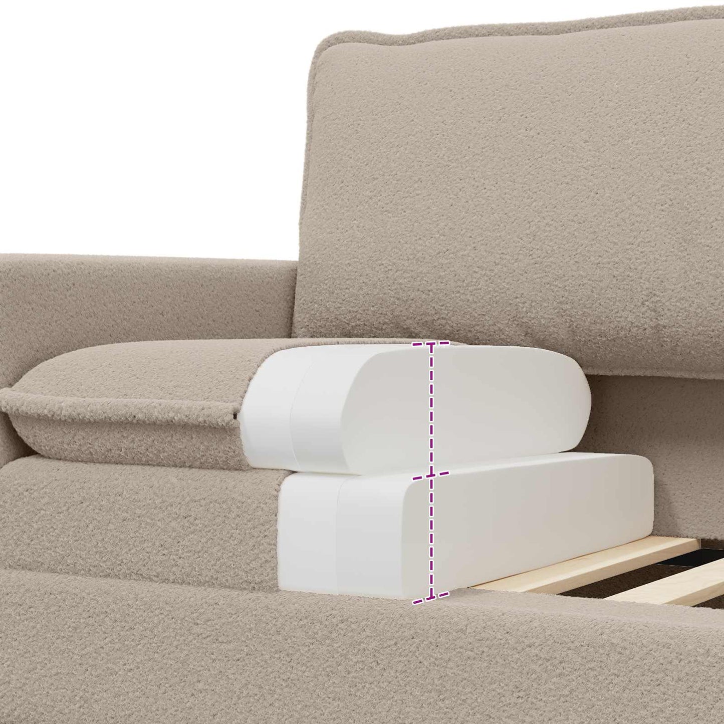Divano Grigio Chiaro 76 x 81 x 87,5 cm Tessuto