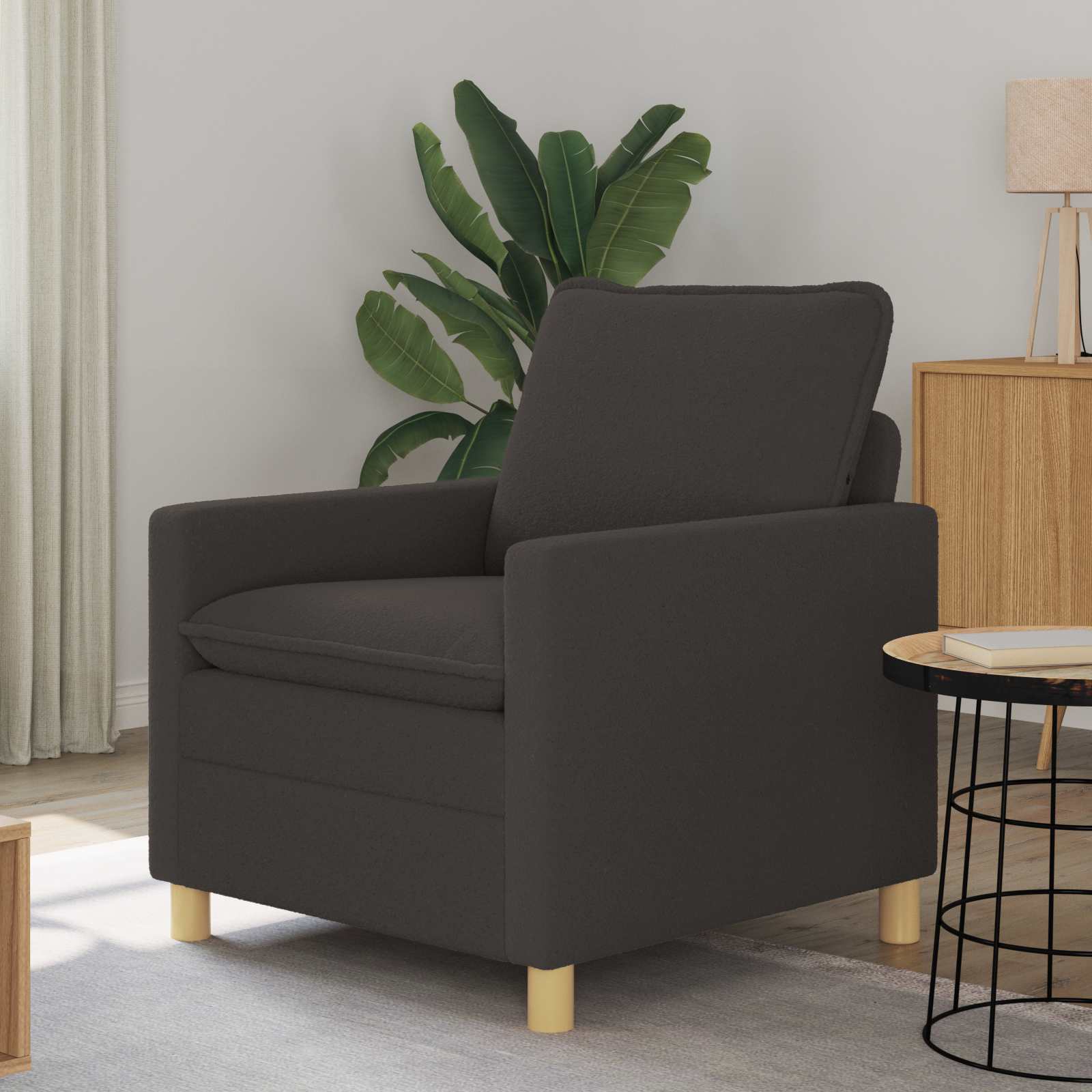 Divano Grigio Scuro 76 x 81 x 87,5 cm Tessuto | homemem39