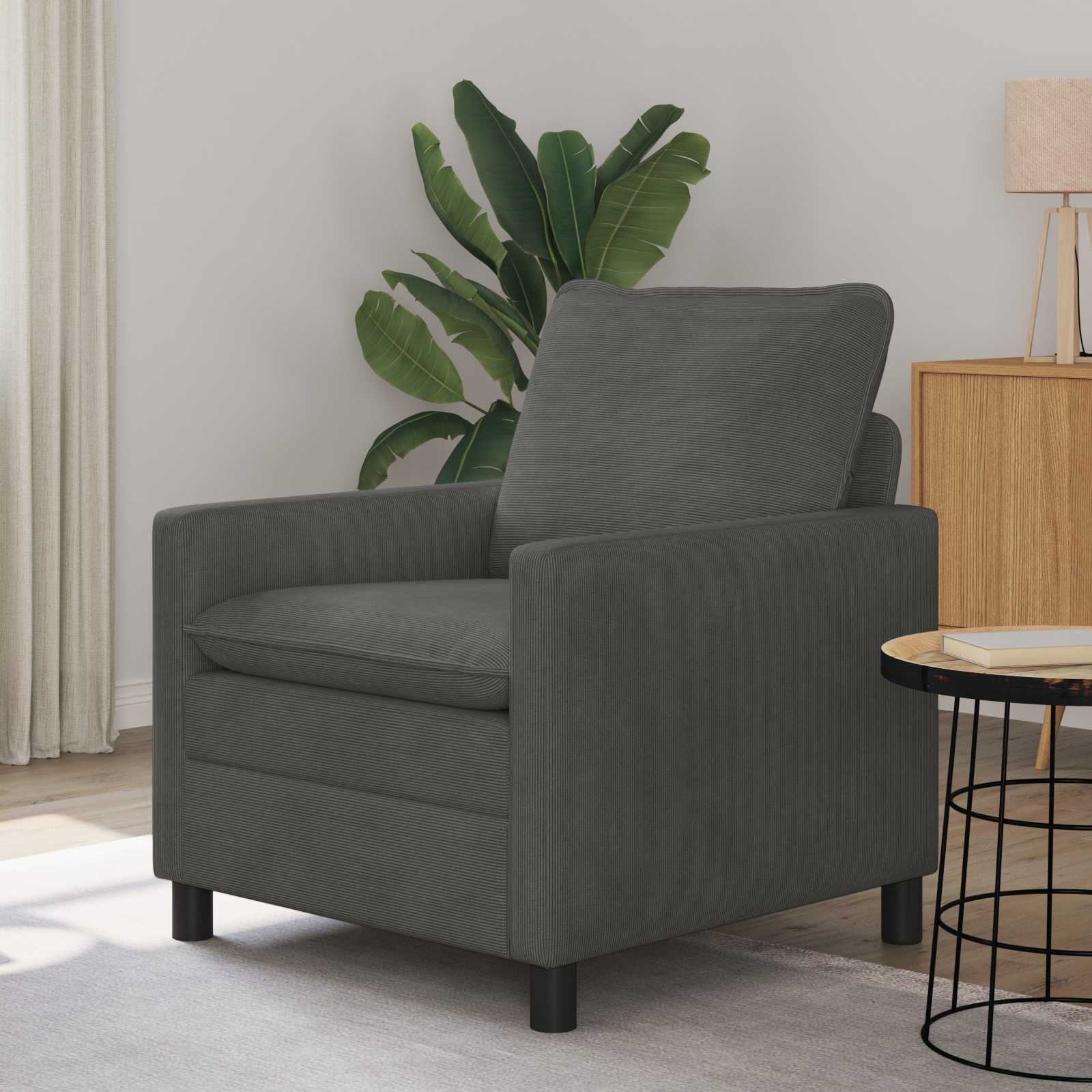 Divano Grigio Scuro 76 x 81 x 87,5 cm Tessuto | homemem39