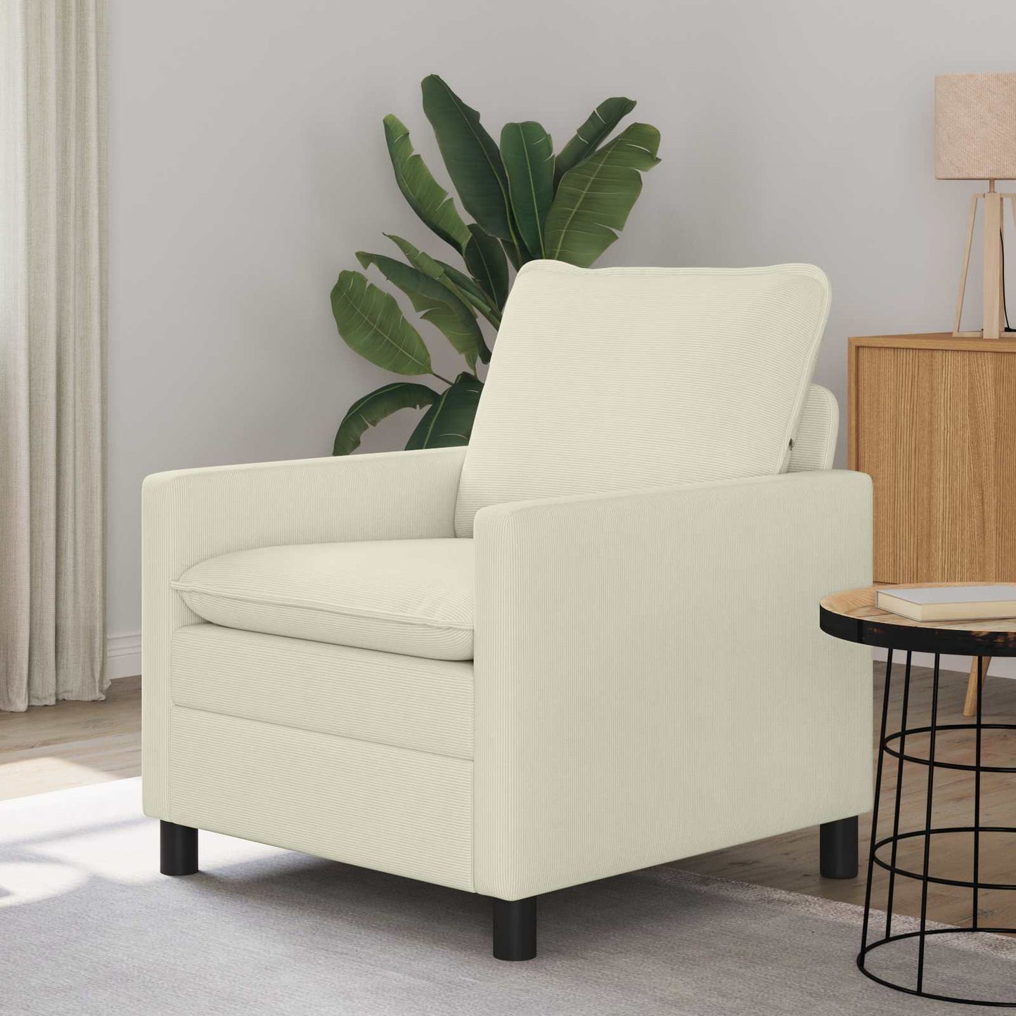 Divano Crema 76 x 81 x 87,5 cm Tessuto