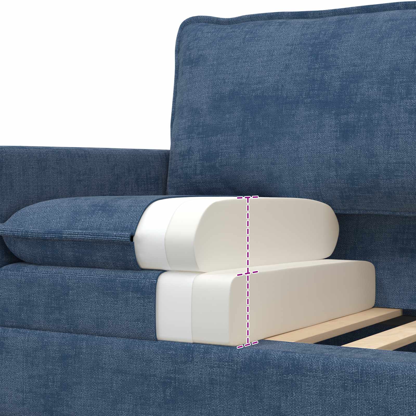 Divano Blu 76 x 81 x 87,5 cm Poliestere | homemem39
