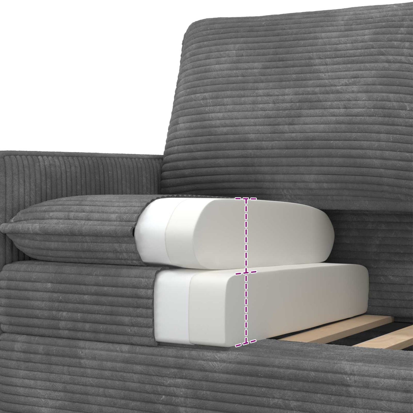 Divano Grigio Chiaro 76 x 81 x 87,5 cm Poliestere | homemem39